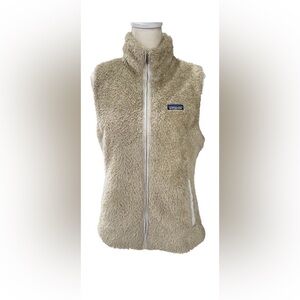 Patagonia Los Gatos Deep Pile Fleece Vest Tan Size Large